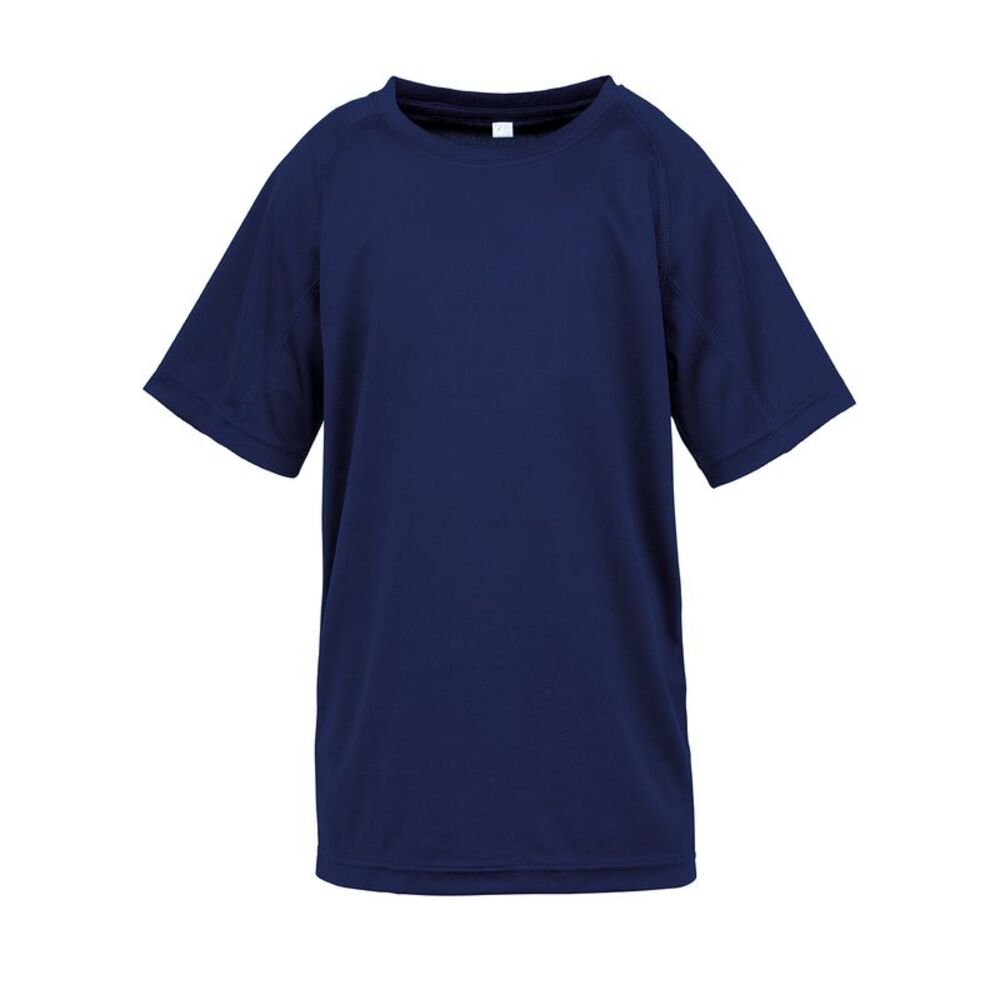 Spiro Chidlrens/Kids Impact Performance Aircool T-Shirt / Navy